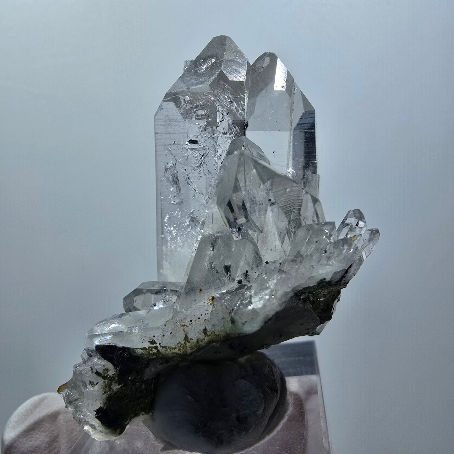 Enhydro Lemurian Quartz, Epidote on Matrix, 2x Bubble Streep Mine Gobo. Namibia 47*33*30mm #12601