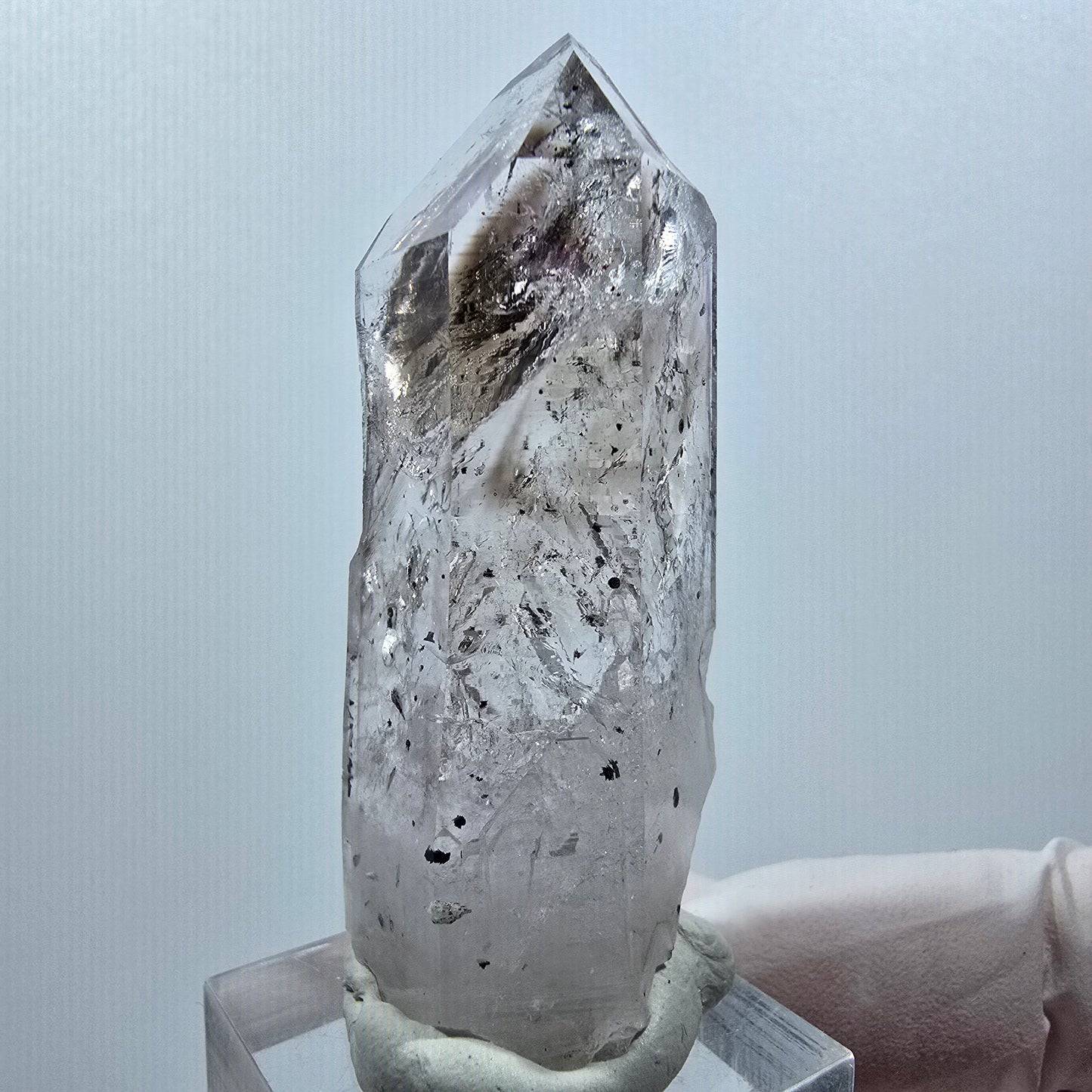 Enhydro Lemurian Phantom Skeletal Amethyst, Hematite 2x Bubble Streep Mine Namibia 59*22*22mm #12641