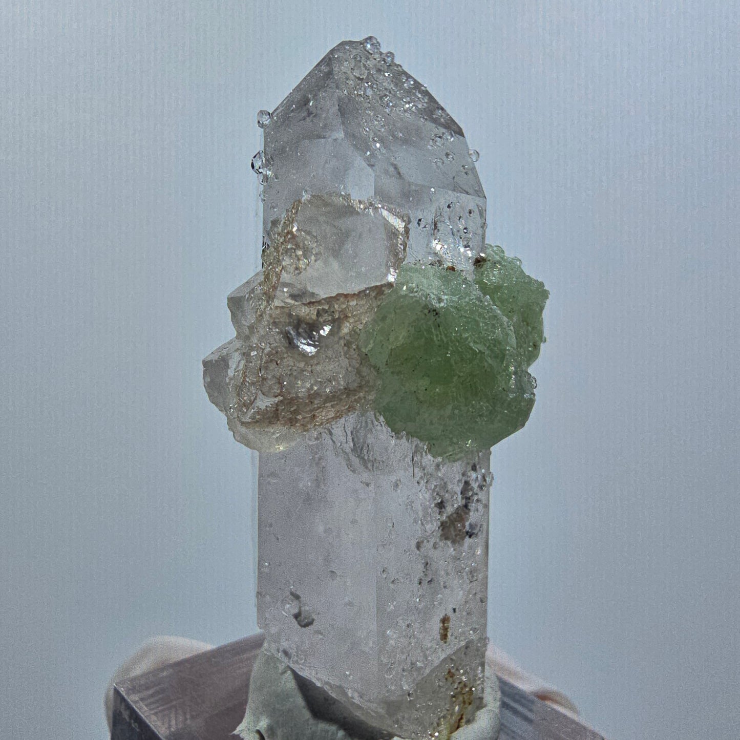 Harlequin Skeleton Phantom Amethyst, Analcime, Prehnite Calcite Streep Mine Namibia 56*30*24mm #12645