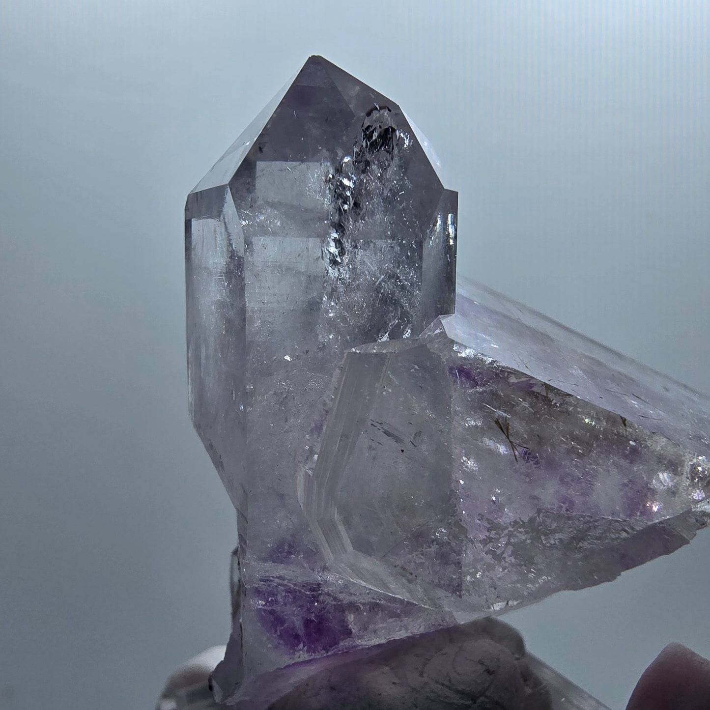 Skeleton Phantom Amethyst, Epidote Tip Streep Mine Goboboseb Namibia 50*50*25mm #12654