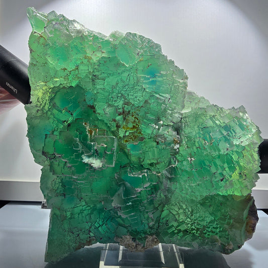 XXL Phantom Fluorite Cube Specimen, stepped, green Omehane, Namibia 200*180*80mm #12657