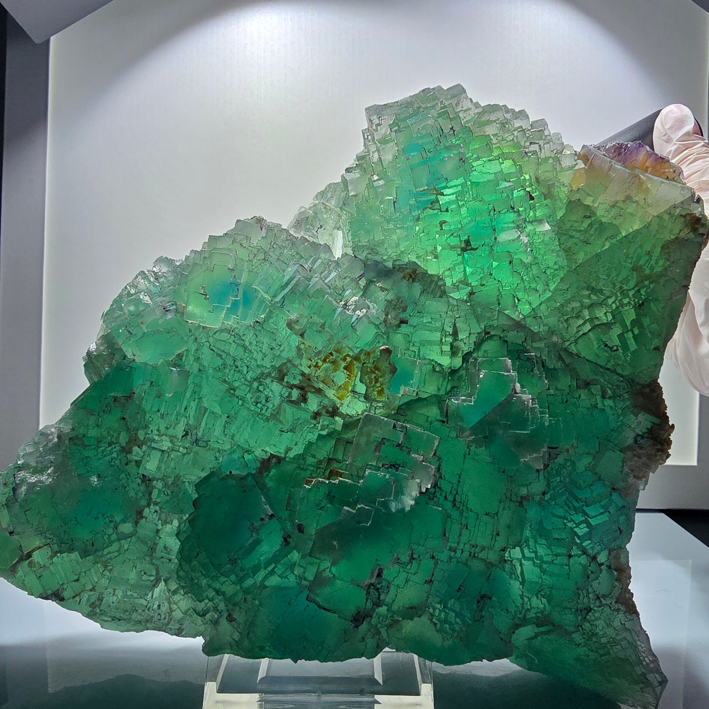 XXL Phantom Fluorite Cube Specimen, stepped, green Omehane, Namibia 200*180*80mm #12657