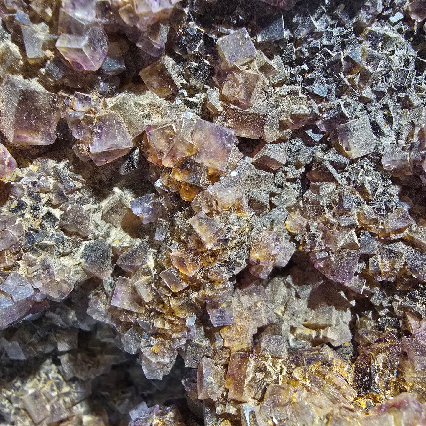 XXL Phantom Fluorite Cube Specimen, purple yellow Okorusu, Namibia 128*157*73mm #12677