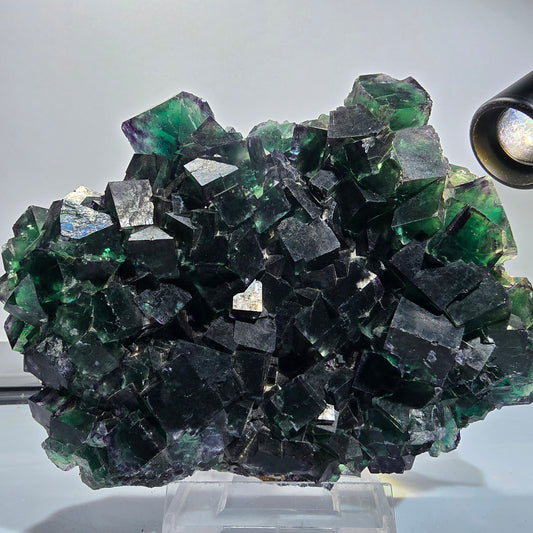 XXL Phantom Fluorit Würfel Stufe, grün lila Okorusu, Namibia 139*114*46mm #12694