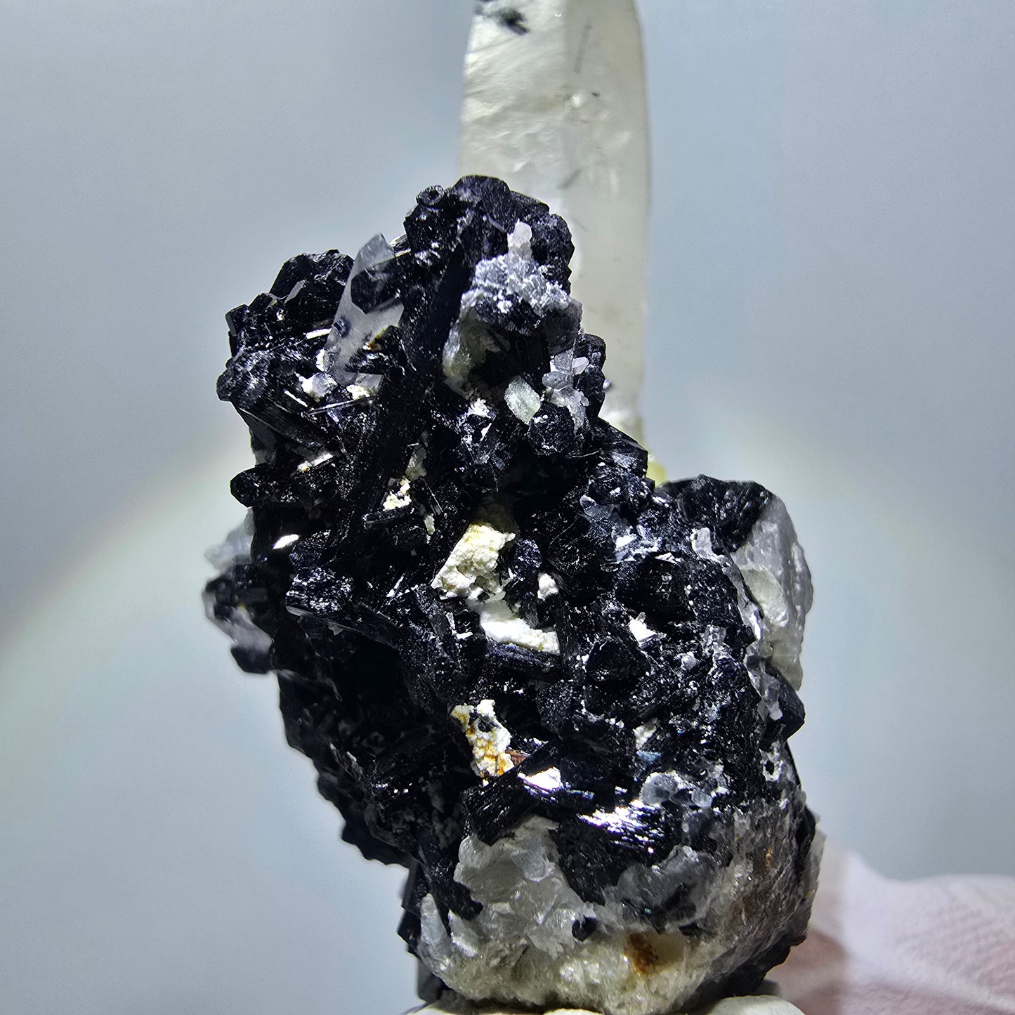Seltene Rauchquarz, Schörl Turmalin, Muskovit Stufe Erongo Namibia 71*34*26mm #12791