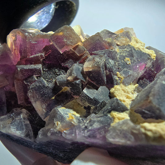 Phantom Fluorit Würfel Stufe, lila weiß Brandberg, Namibia 57*45*31mm #12811