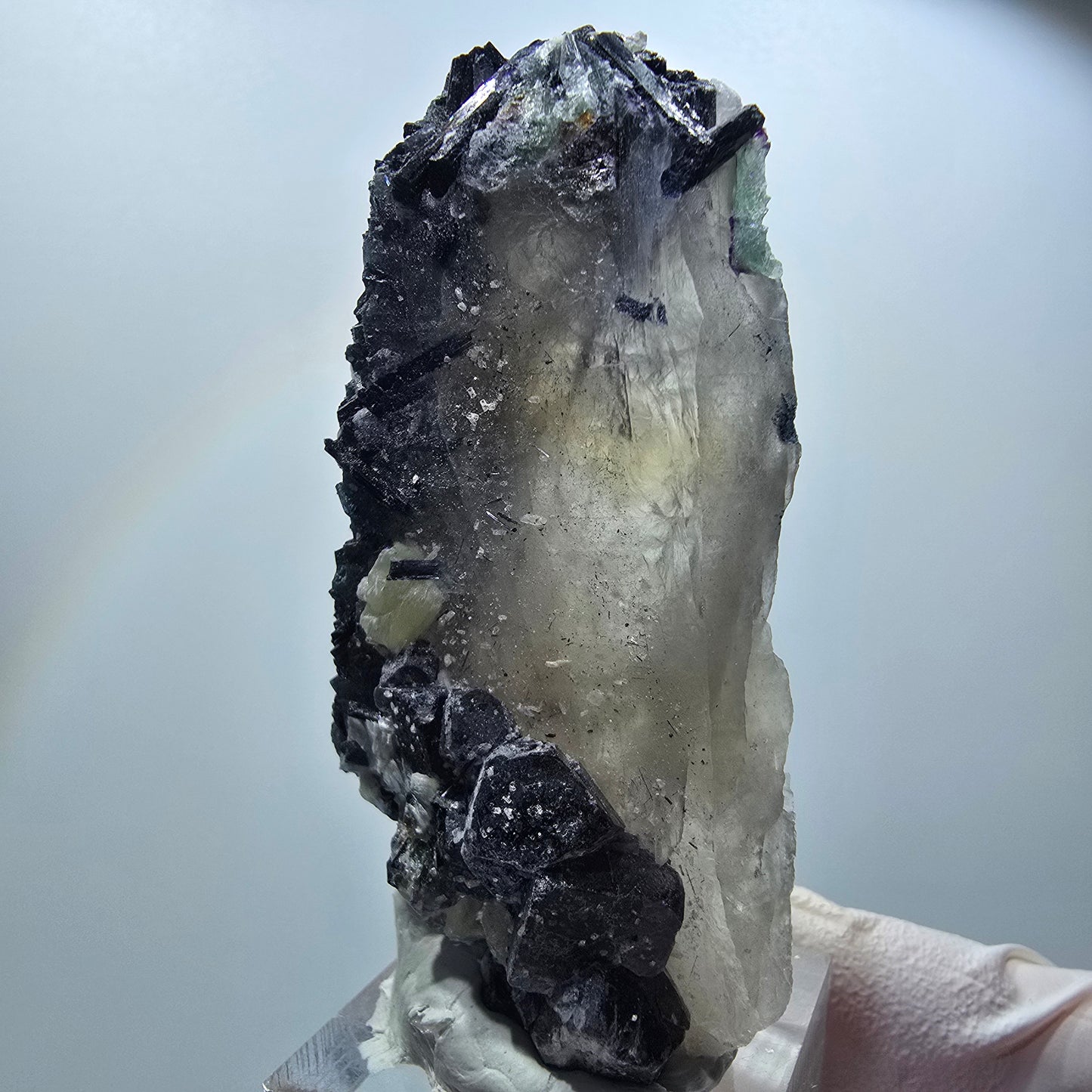 Colorful Fluorite cubes, Smoky Quartz, Schorl Tourmaline, Muscovite Erongo, Namibia 66*33*12mm #12833