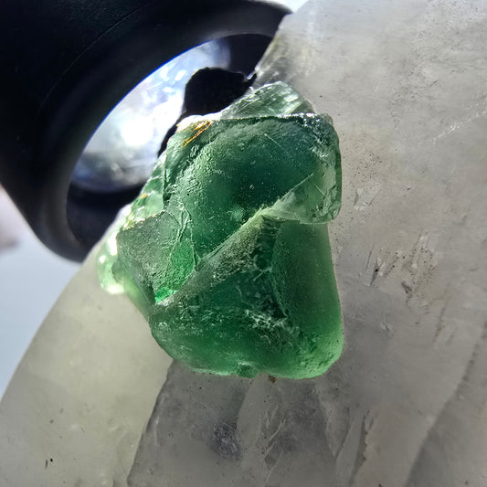 Phantom Fluorit, Skelett Rauchquarz, Schörl Turmalin Stufe Erongo, Namibia 93*35*22mm #12836