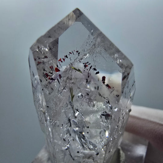 Enhydro Harlekin Phantom Amethyst, 1x Blase Streep Mine Goboboseb Namibia 40*31*22mm #12857