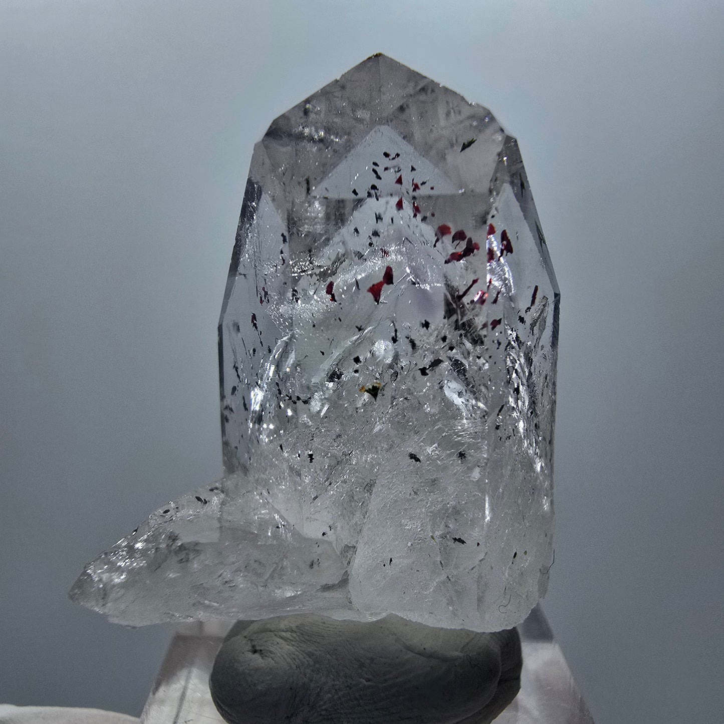 Enhydro Harlekin Phantom Amethyst, 1x Blase Streep Mine Goboboseb Namibia 40*31*22mm #12857