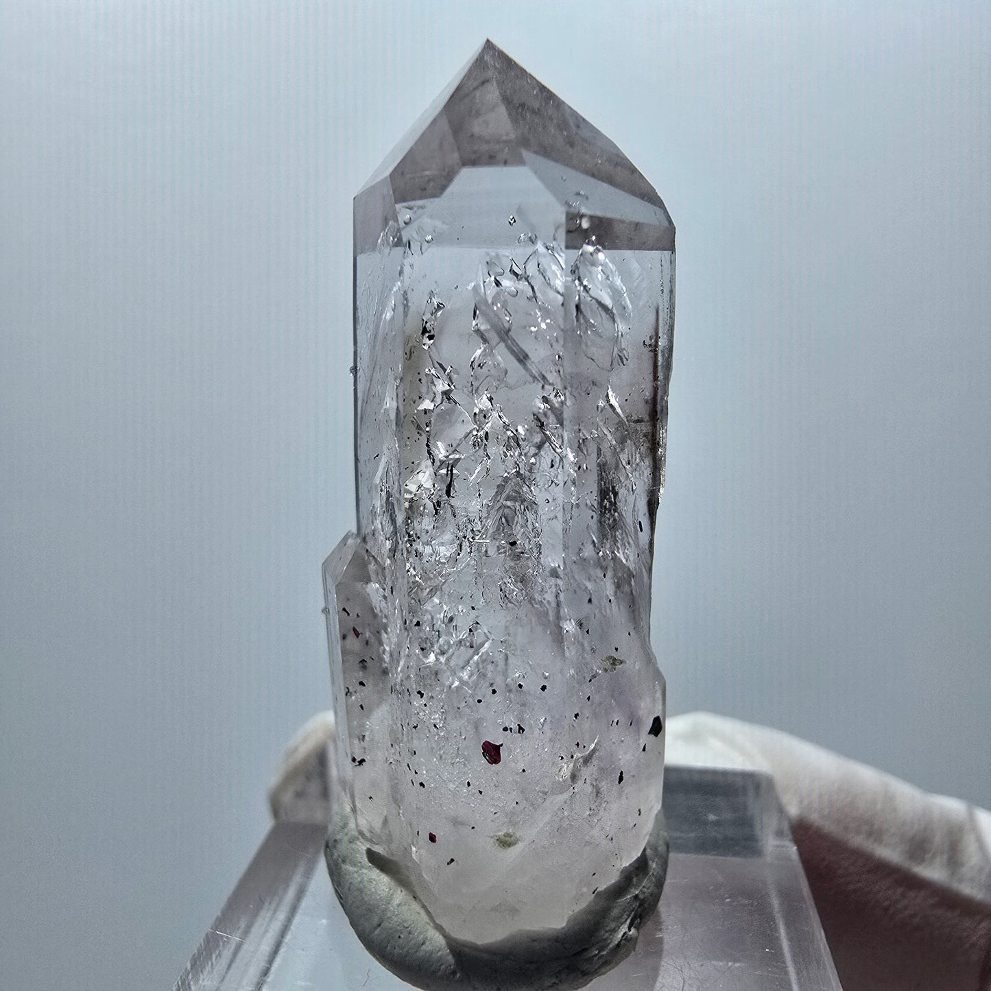 Enhydro Phantom Amethyst mit Hämatit, große Blase Streep Mine Goboboseb Namibia 39*15*13mm #12874