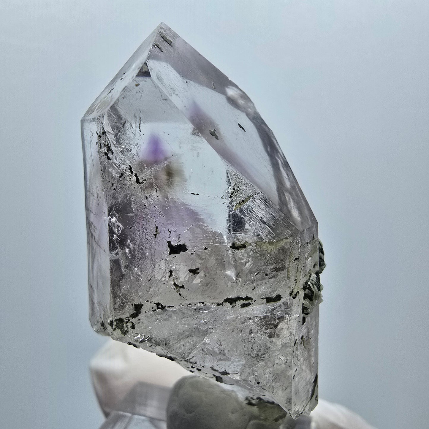 Enhydro Phantom Amethyst mit Prehnit, 2x Blase Streep Mine, Namibia 53*25*24mm #12915
