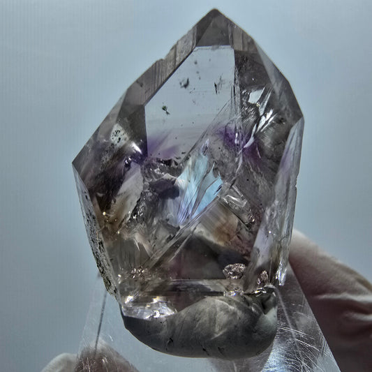 Enhydro Phantom Amethyst mit Hämatit, 1x Blase Streep Mine Goboboseb Namibia 36*24*22mm #12926