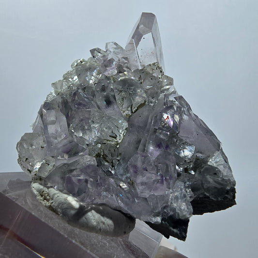 Harlekin Starburst Phantom Amethyst, Calcit auf Matrix Streep Mine, Namibia 45*37*25mm #12939