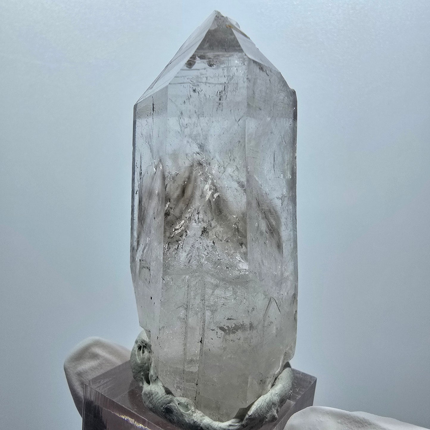 Enhydro Lemurian Skelett Phantom Rauchquarz, 2x Blase Streep Mine, Namibia 61*29*26mm #12944