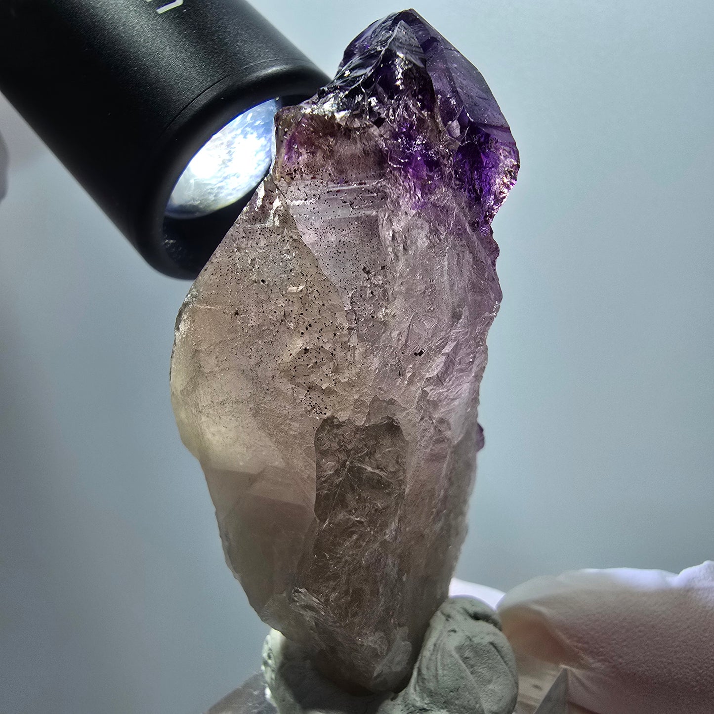 Seltene Skelett Phantom Amethyst Zepter Spitze Goboboseb, Namibia 71*38*33mm #12956