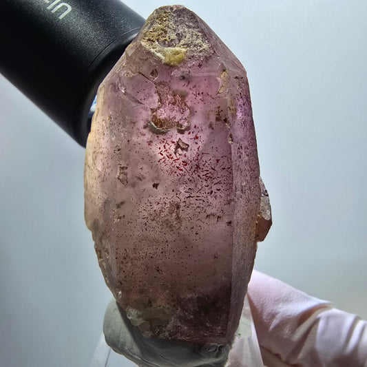 Seltene Skelett Phantom Amethyst Doppelender Spitze Brandberg, Namibia 59*36*30mm #12958
