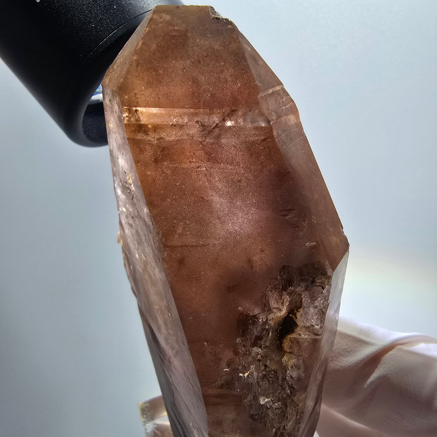 Enhydro Skelett Phantom Rauchquarz Doppelender Zepter Goboboseb, Namibia 74*43*24mm #12966