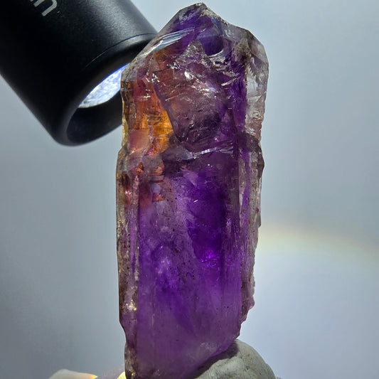 Seltene Skelett Phantom Amethyst Doppelender Spitze Goboboseb Namibia 60*20*21mm #12969