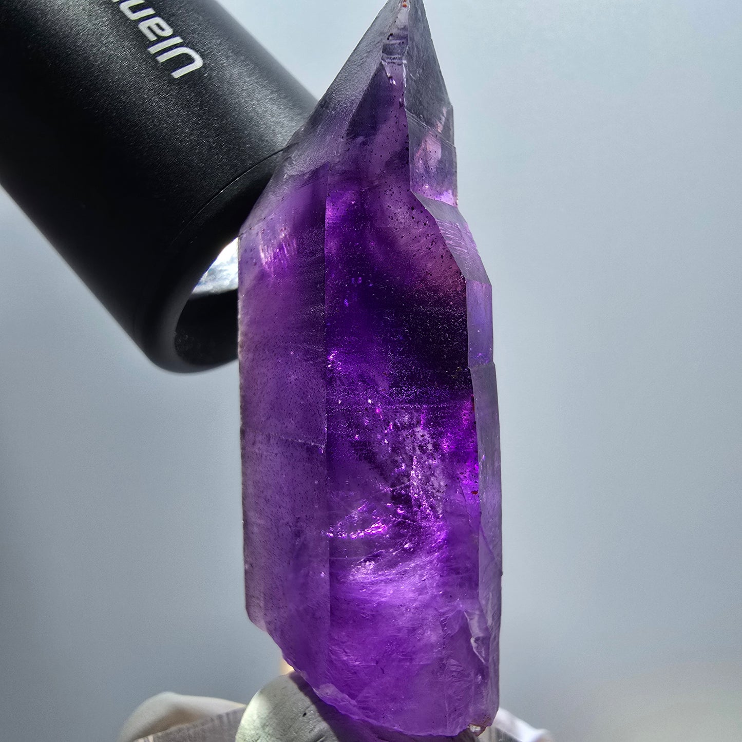 Enhydro Skelett Phantom Amethyst Spitze, 1x Blase Goboboseb, Namibia 65*24*15mm #12974