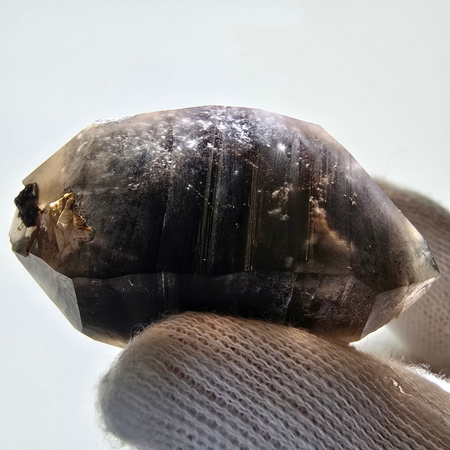 Skeleton Phantom Smoky Quartz DT Scepter Valentine Pocket, Namibia 50*29*20mm
