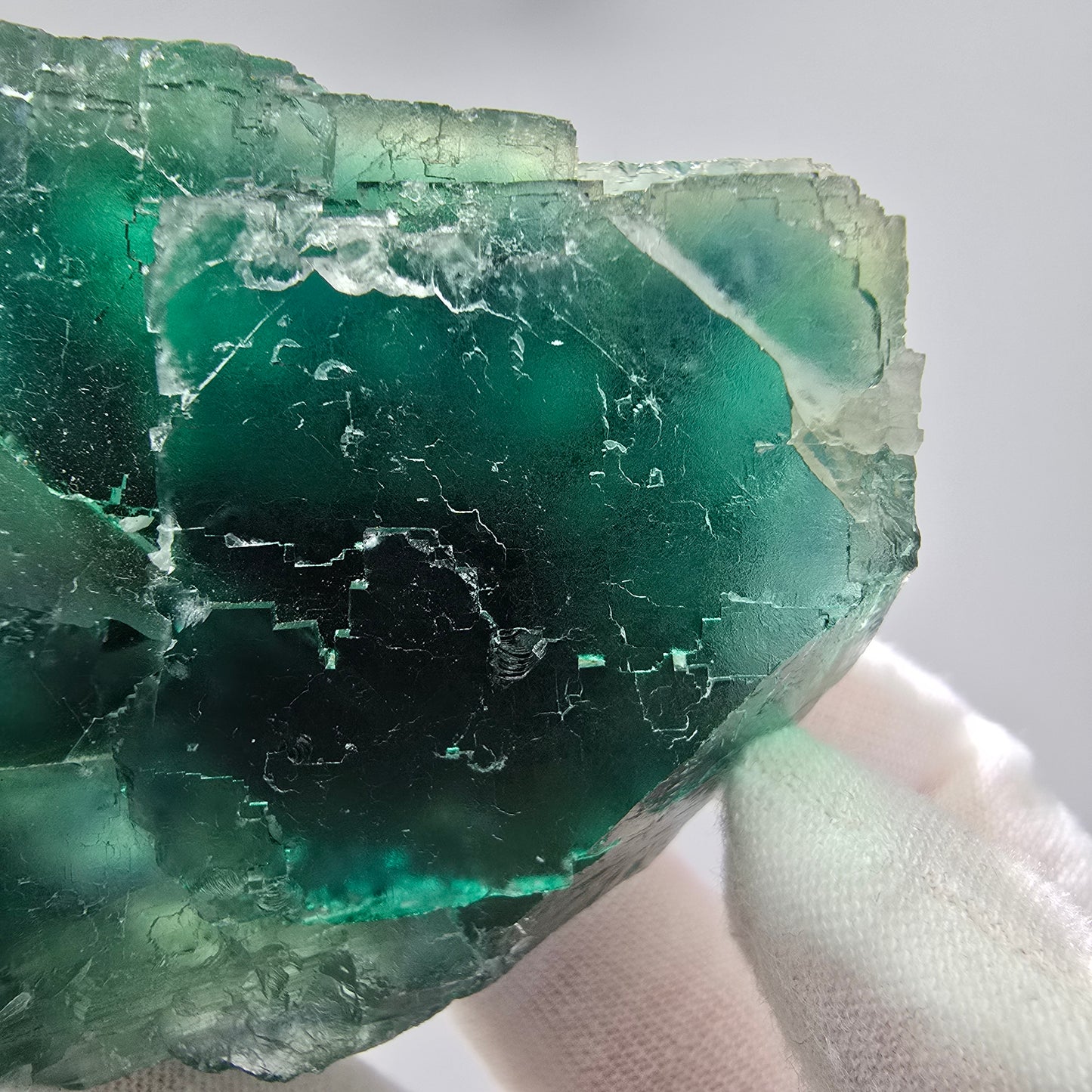 Große Phantom Fluorit Würfel Stufe grün gelb Okorusu Namibia 73*67*38mm Sammlung