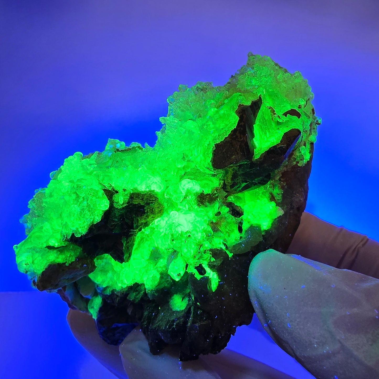 Seltene Hyalit Opal, Orthoklas, Schörl Turmalin Stufe Erongo, Namibia 83*56*53mm