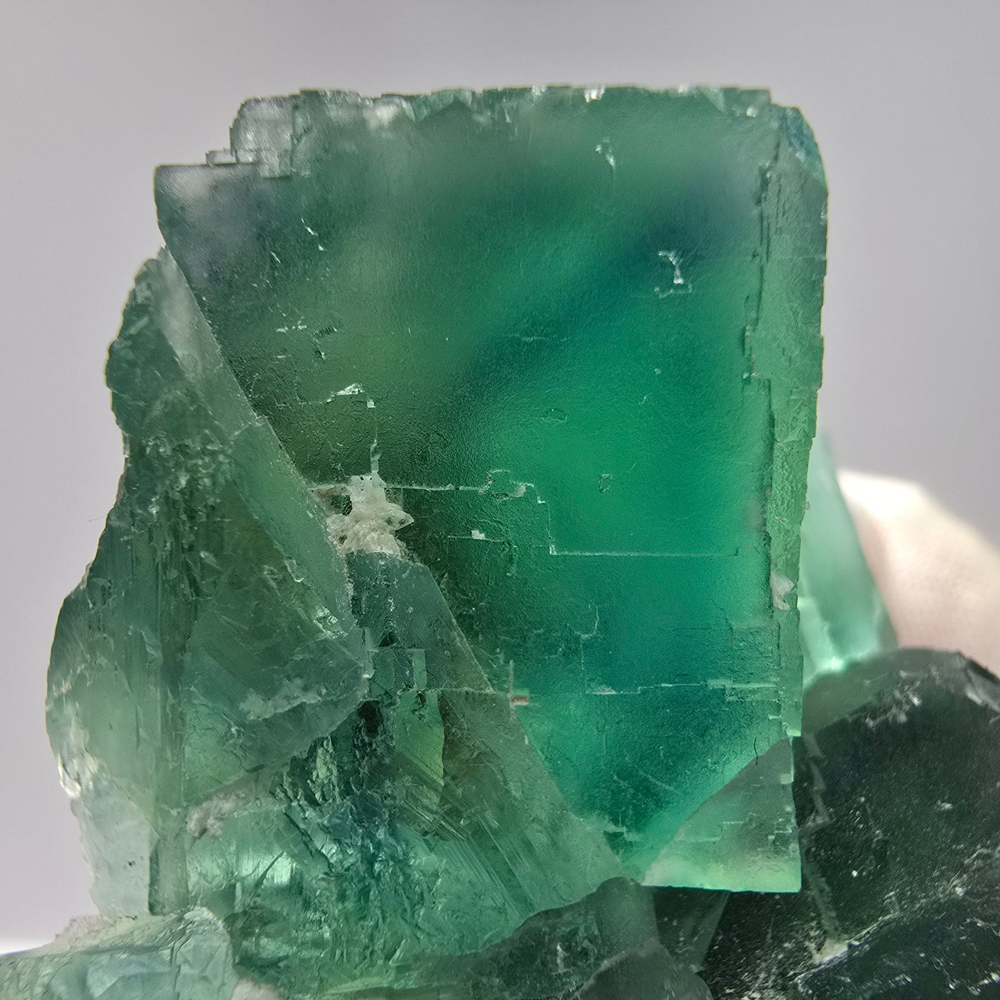Große Phantom Fluorit Würfel Stufe grün braun Okorusu, Namibia 90*54*30mm