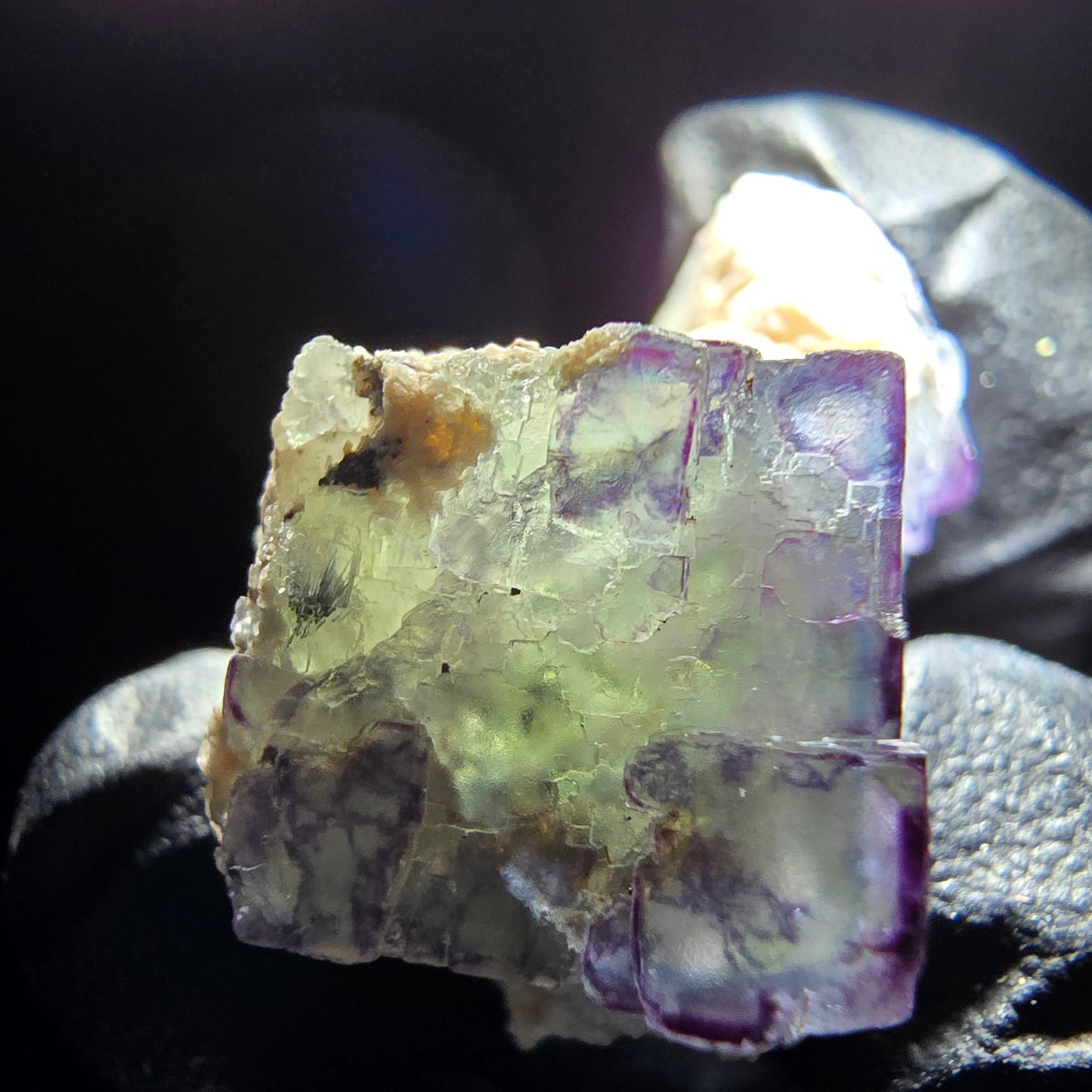 Cubes de fluorite Zonar rares, stade orthoclase, Erongo namibie, Collection 35x21x18mm