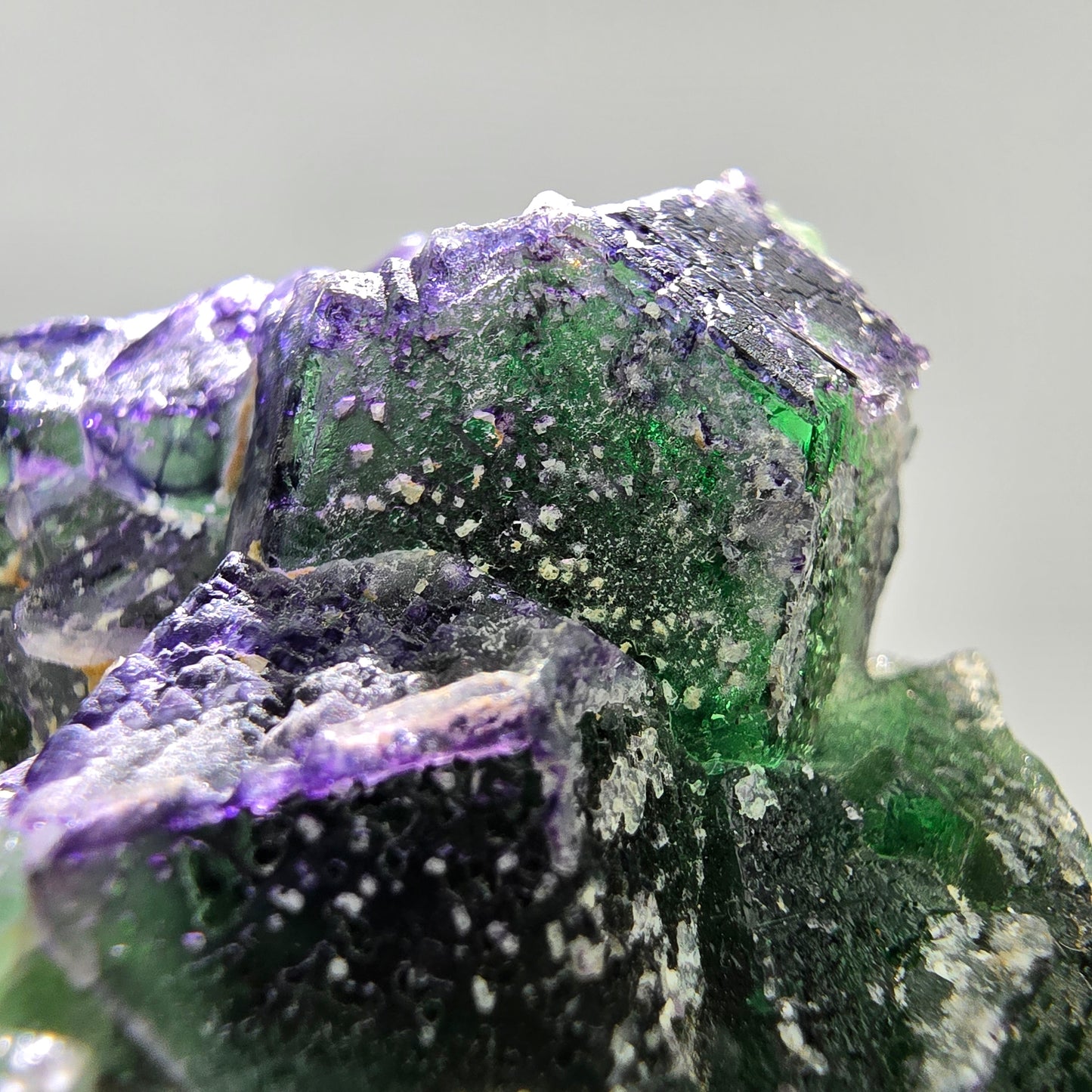 Phantom Fluorit Würfel Stufe grün lila Erongo, Namibia 67*40*35mm Sammlung