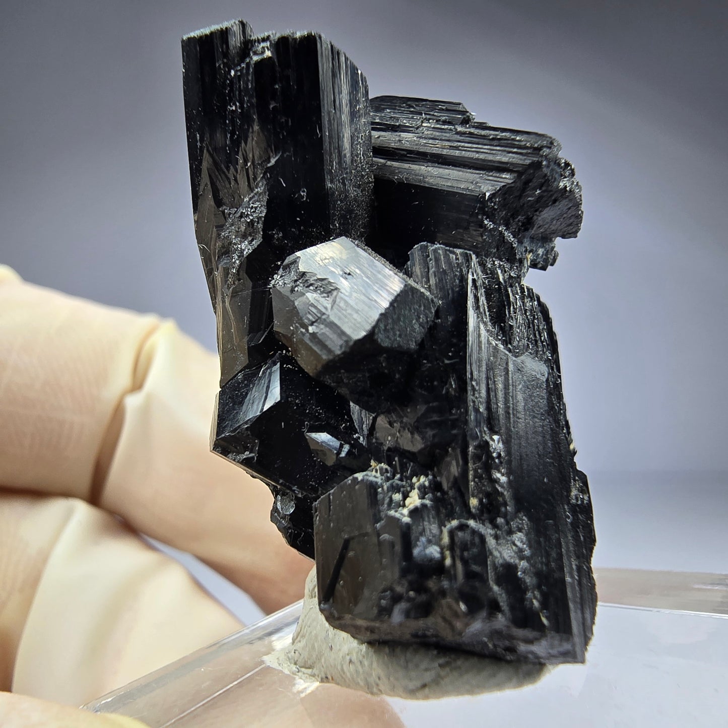 Seltene Schörl Turmalin Stufe schwarz 33*25*18mm Erongo, Namibia Sammlung