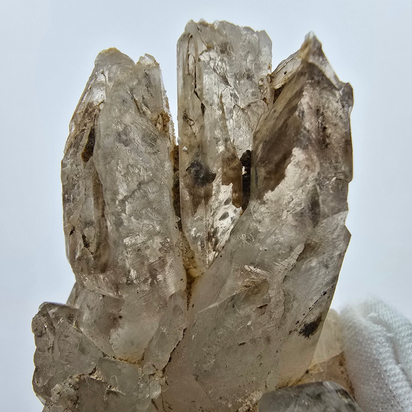 Enhydro Phantom Rauchquarz Zepter Stufe, 2x Blase Goboboseb, Namibia 78*41*53mm