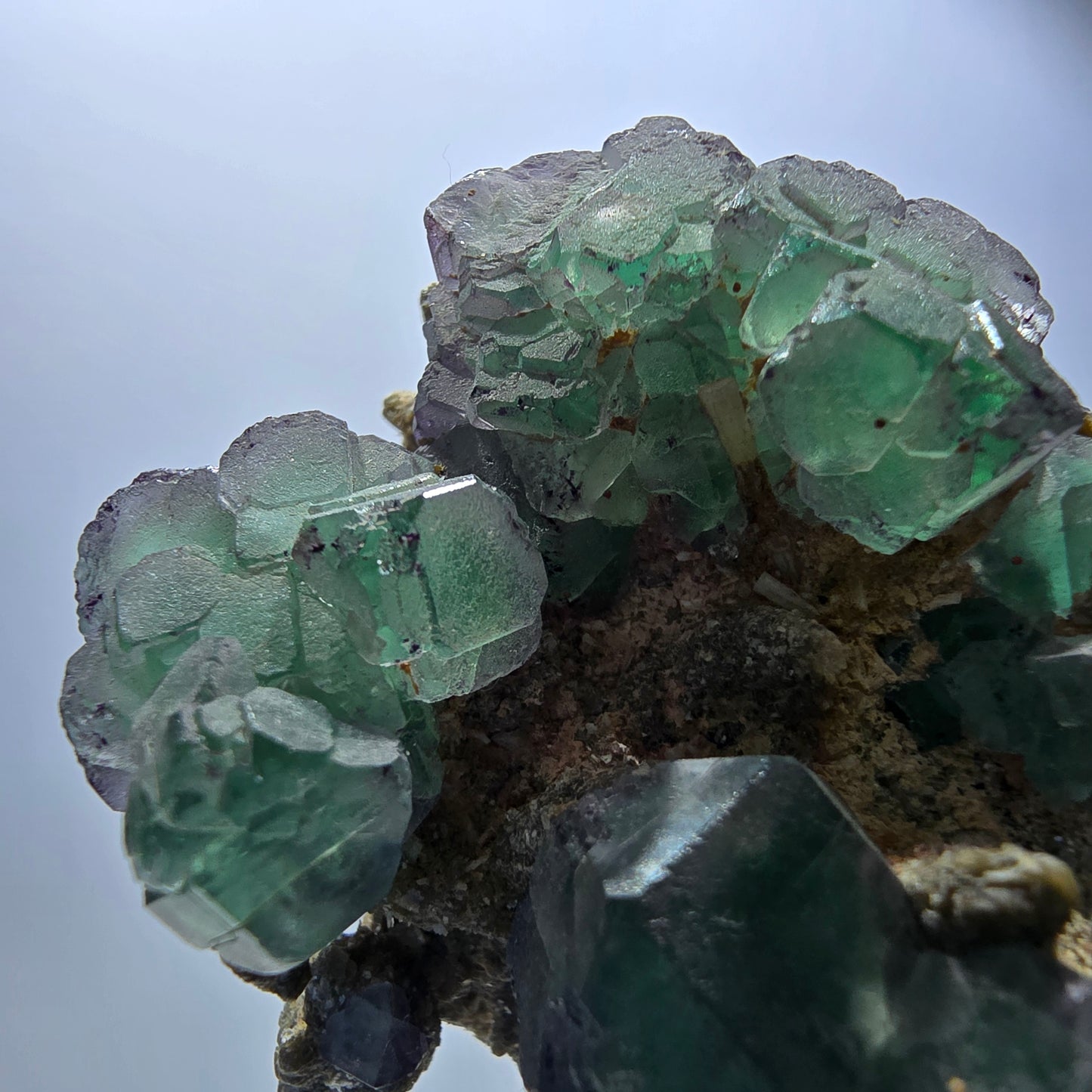 Fluorite fantôme zonale Schörl Tourmaline Muscovite Hyalite Erongo, Namibie 83*45*47mm