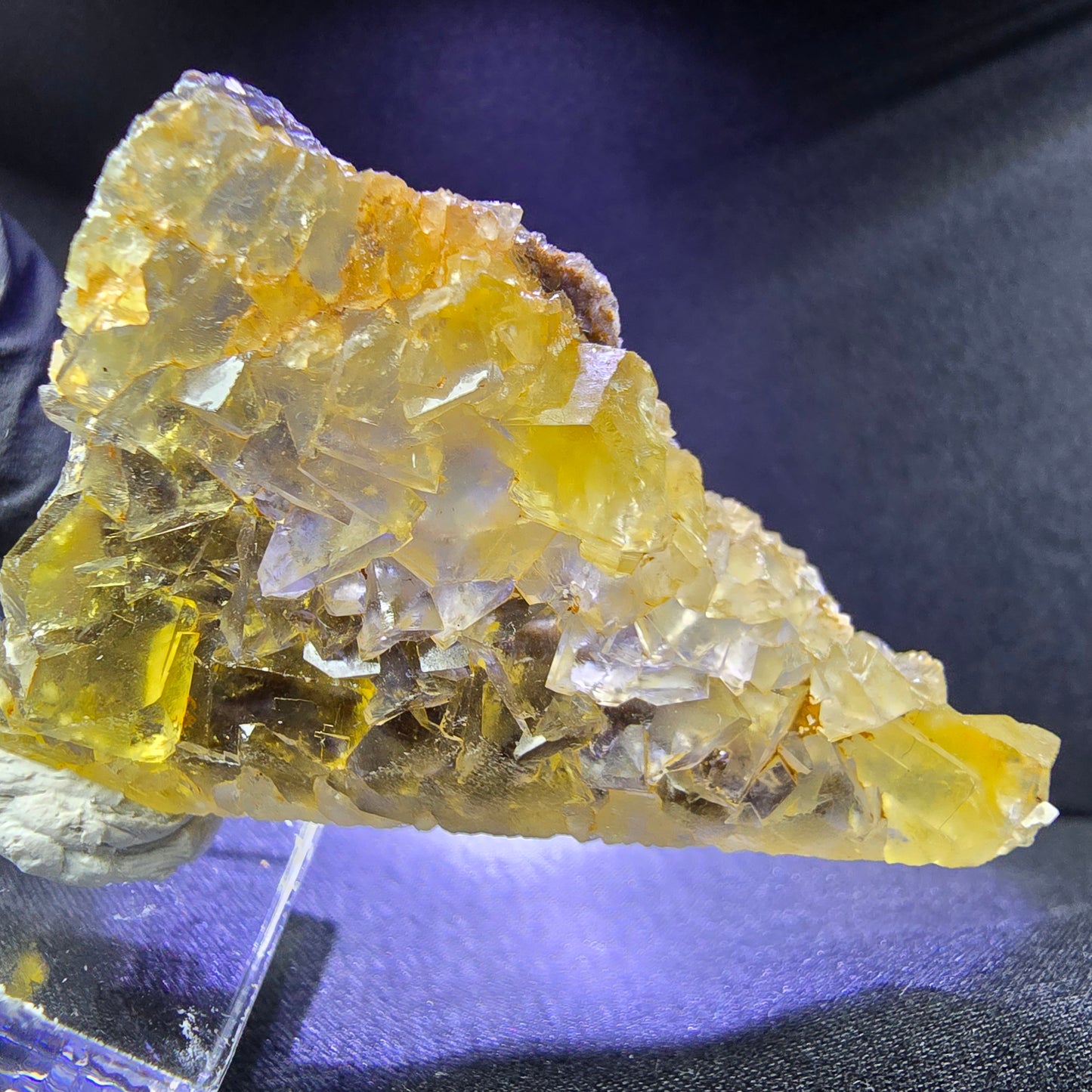 Seltene Honey Pocket Phantom Fluorit Stufe gelb grün 51*34*9mm Okorusu, Namibia
