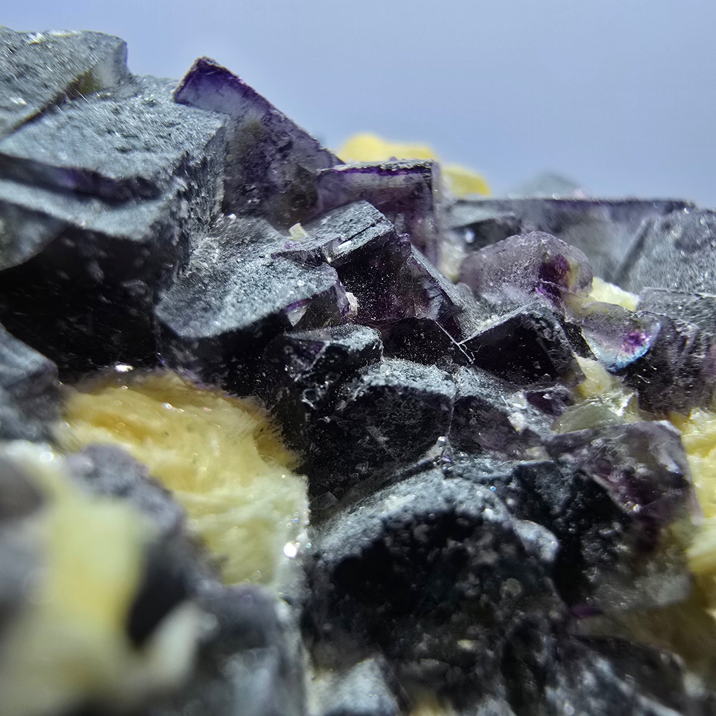 Colorful Phantom Fluorite Cubes Schorl Tourmaline Muscovite Erongo, Namibia 60*45*31mm