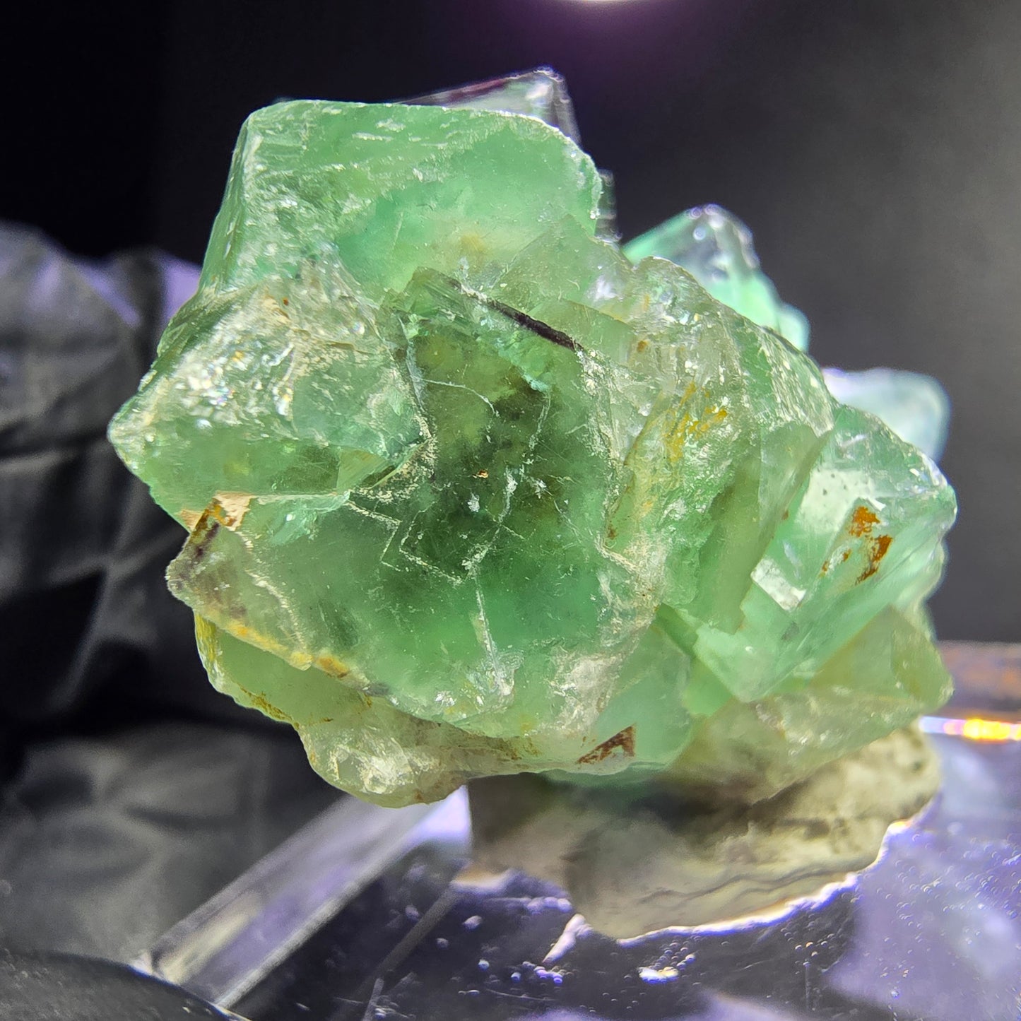 Sehr klare Fluorit Würfel Stufe grün 34*32*21mm Okorusu, Namibia Sammlung