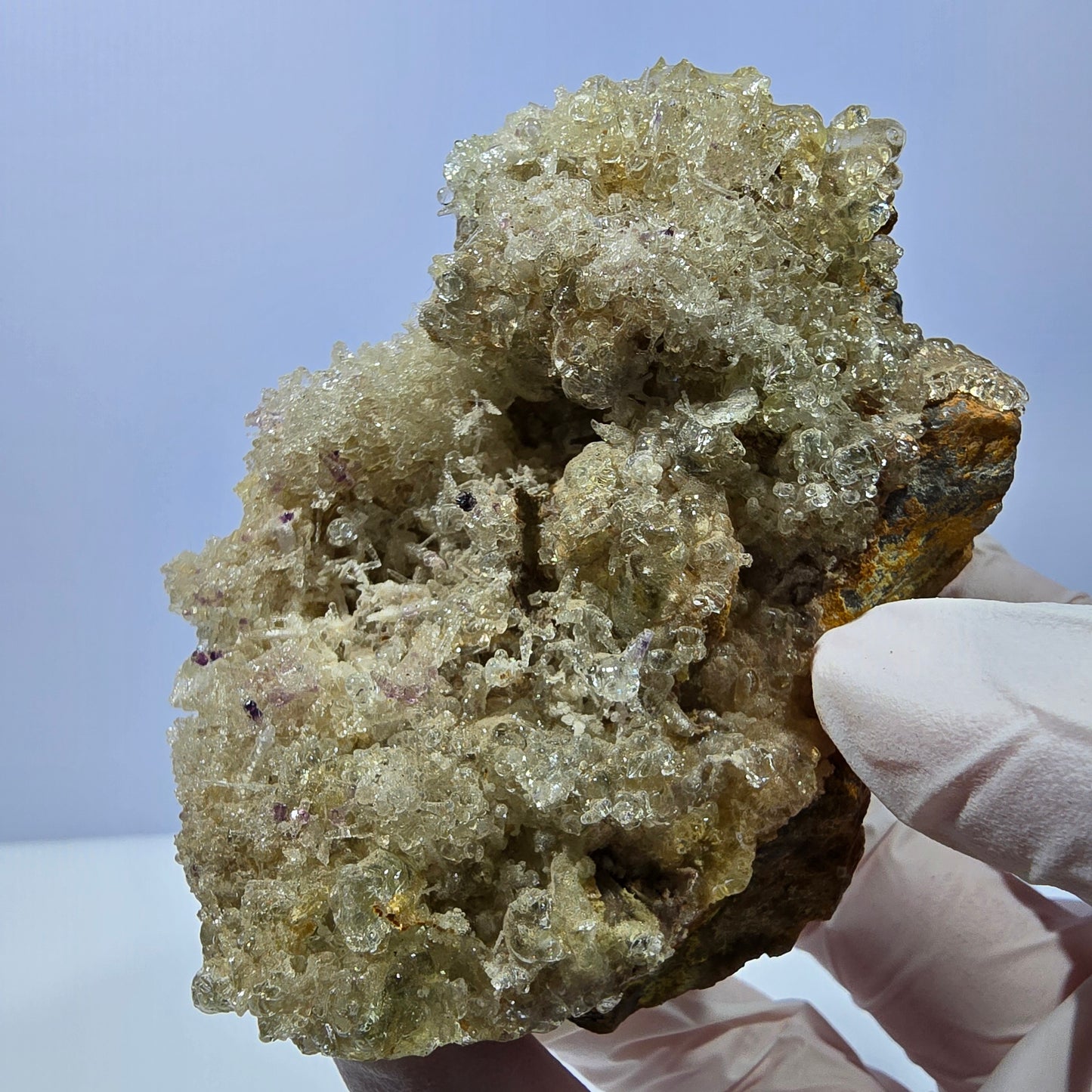 Seltene Hyalit Opal, Orthoklas, Schörl Turmalin Stufe Erongo, Namibia 83*56*53mm