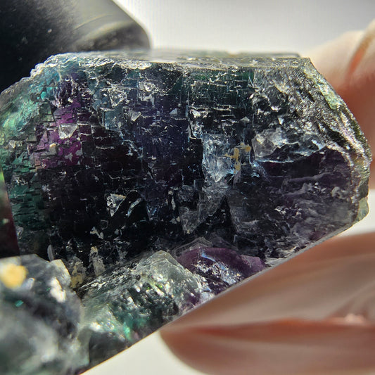 Seltene Phantom Fluorit Würfel Stufe, grün lila Okorusu, Namibia 82*74*33mm #13039
