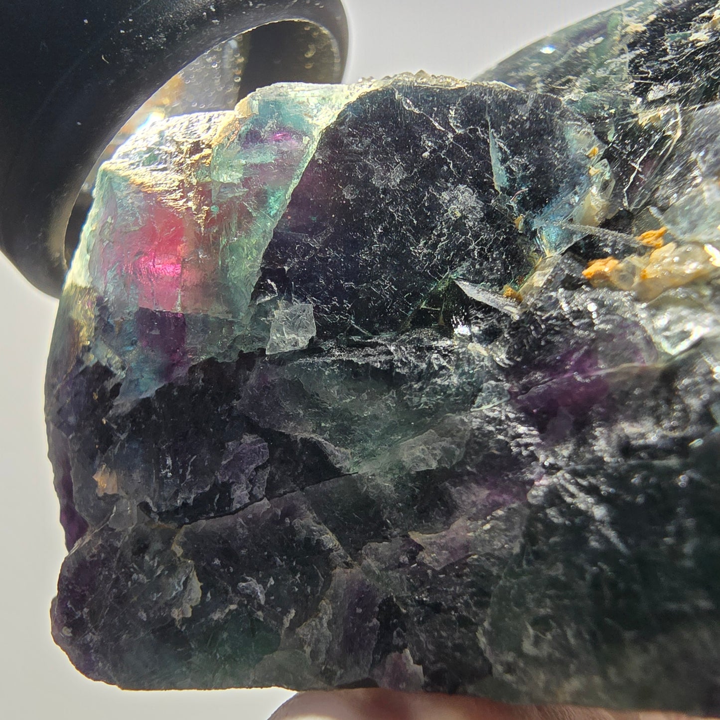 Seltene Phantom Fluorit Würfel Stufe, grün lila Okorusu, Namibia 82*74*33mm #13039