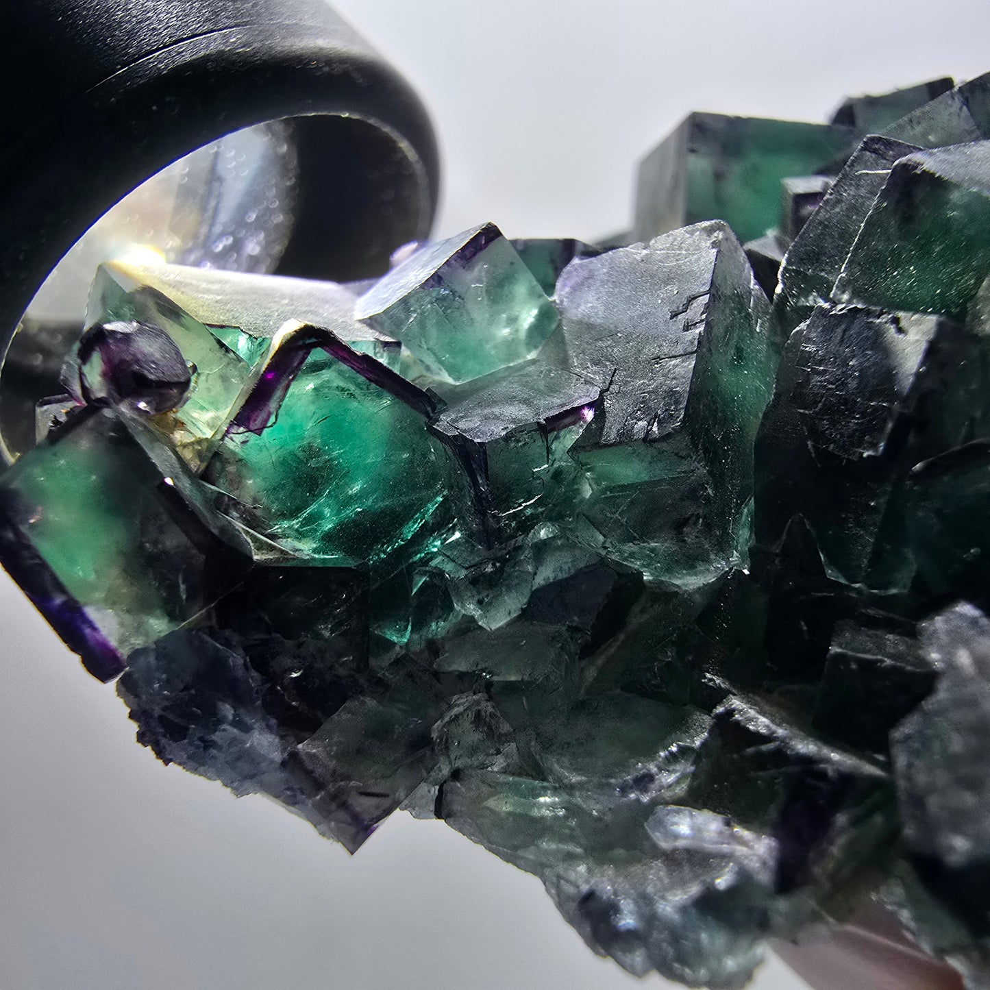Phantom Fluorit Würfel Stufe, zonal, parkettiert Okorusu, Namibia 109*78*32mm #13063