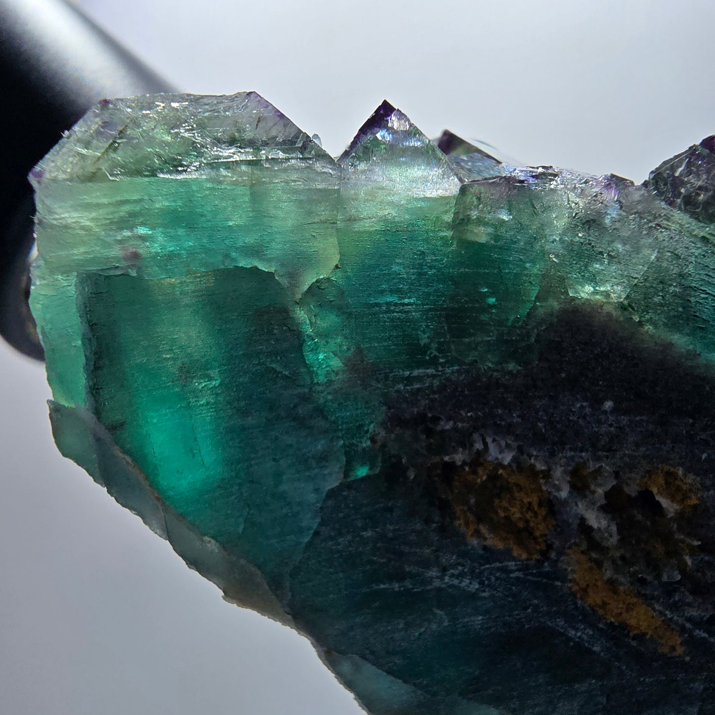 Phantom Fluorit Würfel Stufe, zonal, parkettiert Okorusu, Namibia 100*40*36mm #13070