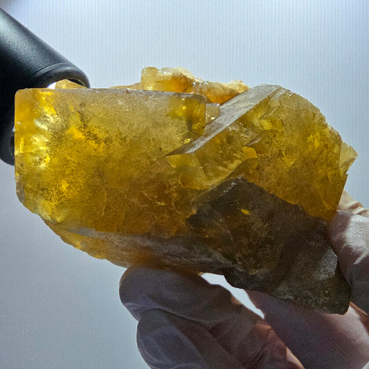 Große Phantom Fluorit Würfel Stufe, gelb grün Okorusu, Namibia 79*47*47mm #13072