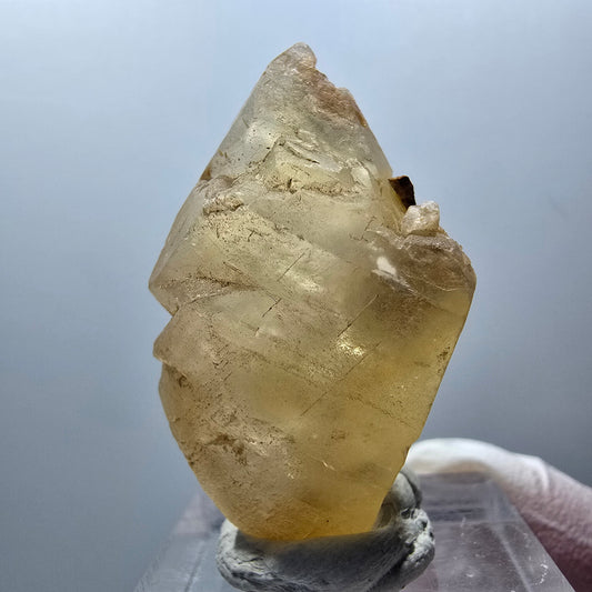 Seltene Calcit X Kristall Spitze, gelb Erongo, Namibia 38*24*19mm #13085