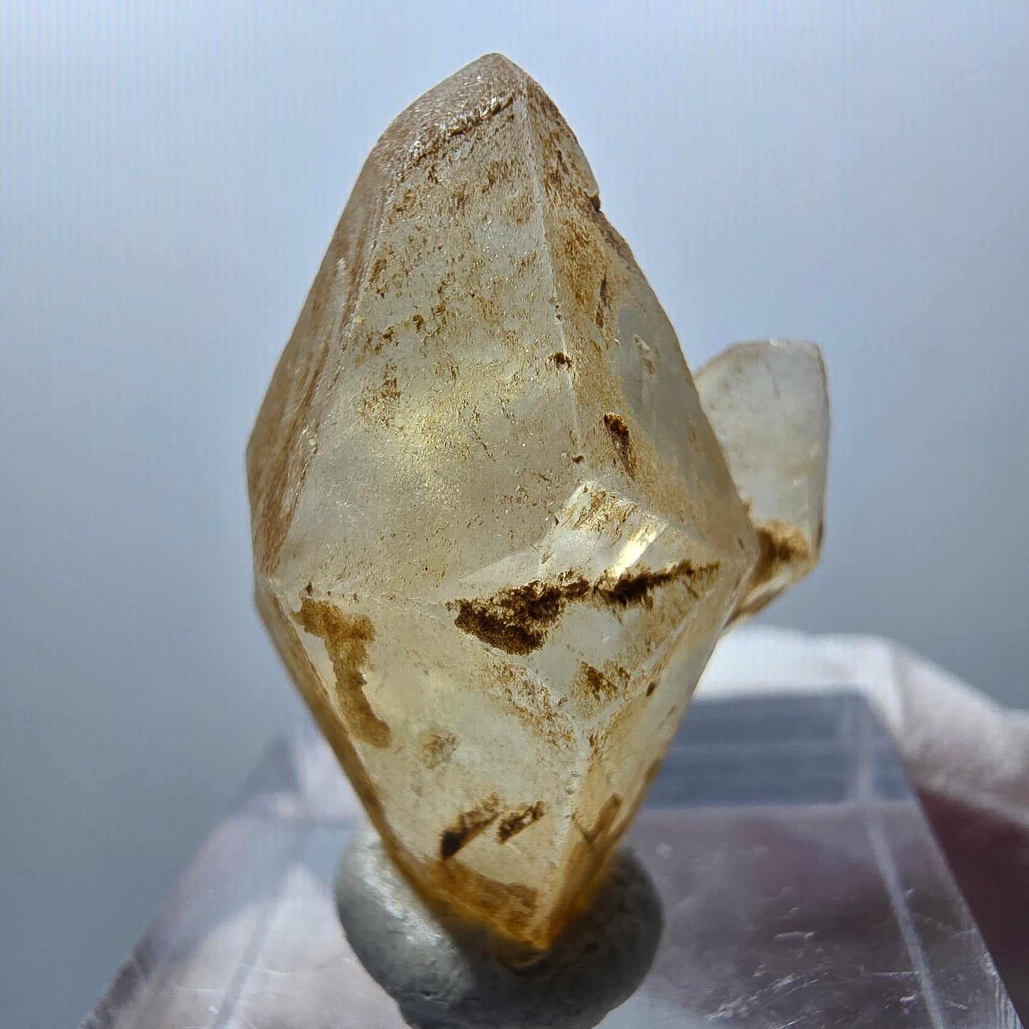 Seltene Calcit X Kristall Spitze, gelb Erongo, Namibia 29*20*15mm #13104