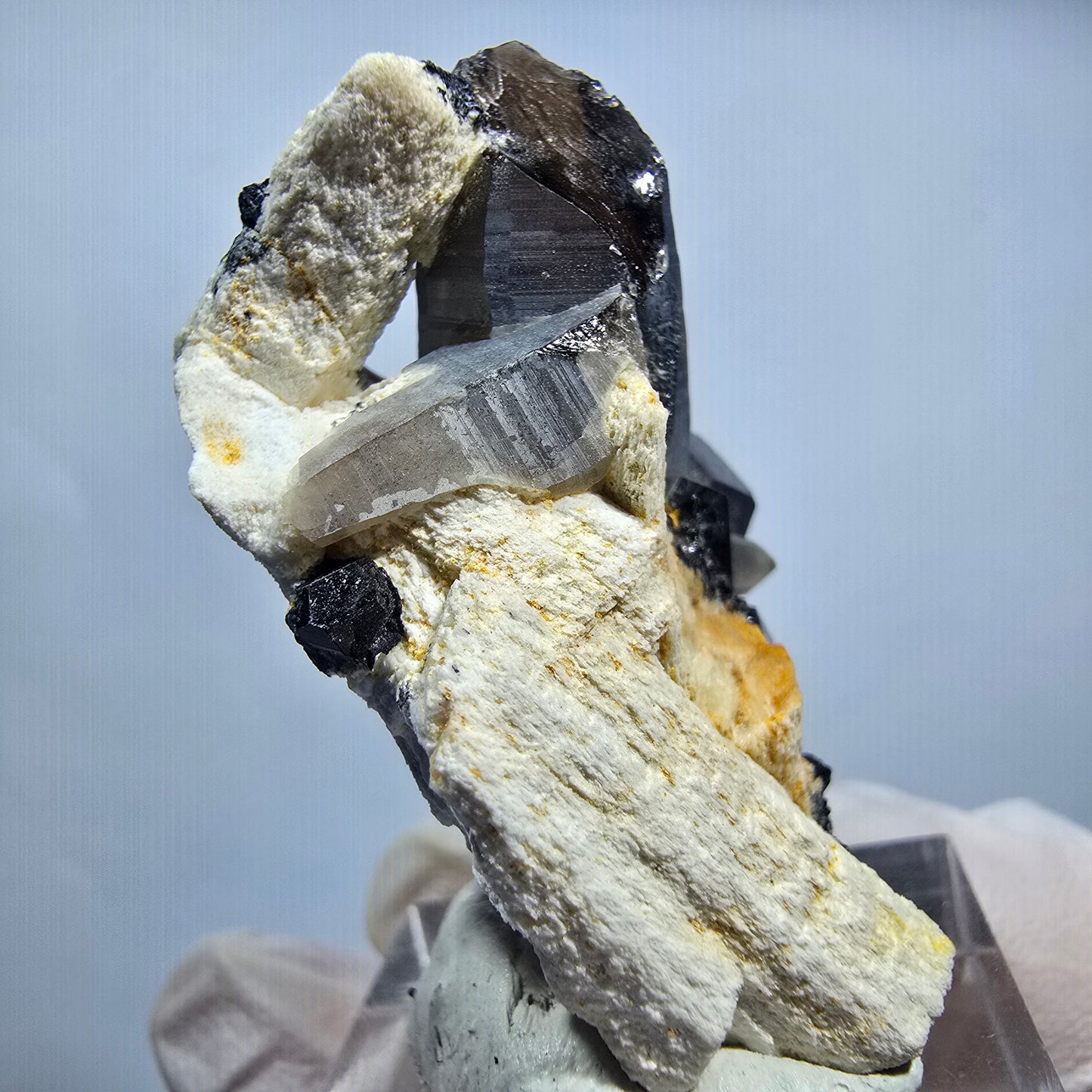 Seltene Schörl Turmalin, Rauchquarz, Orthoklas Stufe Erongo, Namibia 35*32*21mm #13145