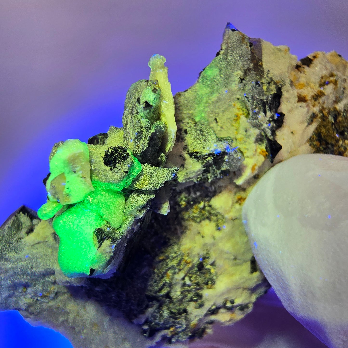 Schörl Turmalin, Rauchquarz, Hyalit Opal, Orthoklas Stufe Erongo, Namibia 51*33*27mm #13169