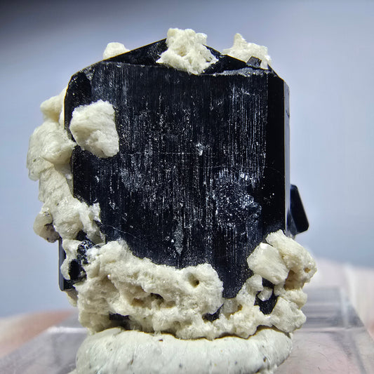 Symmetrische Schörl Turmalin, Orthoklas Stufe Erongo, Namibia 23*20*18mm #13213