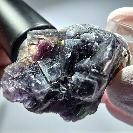 Seltene Phantom Fluorit Würfel Stufe, grün lila Okorusu, Namibia 51*32*21mm #13275