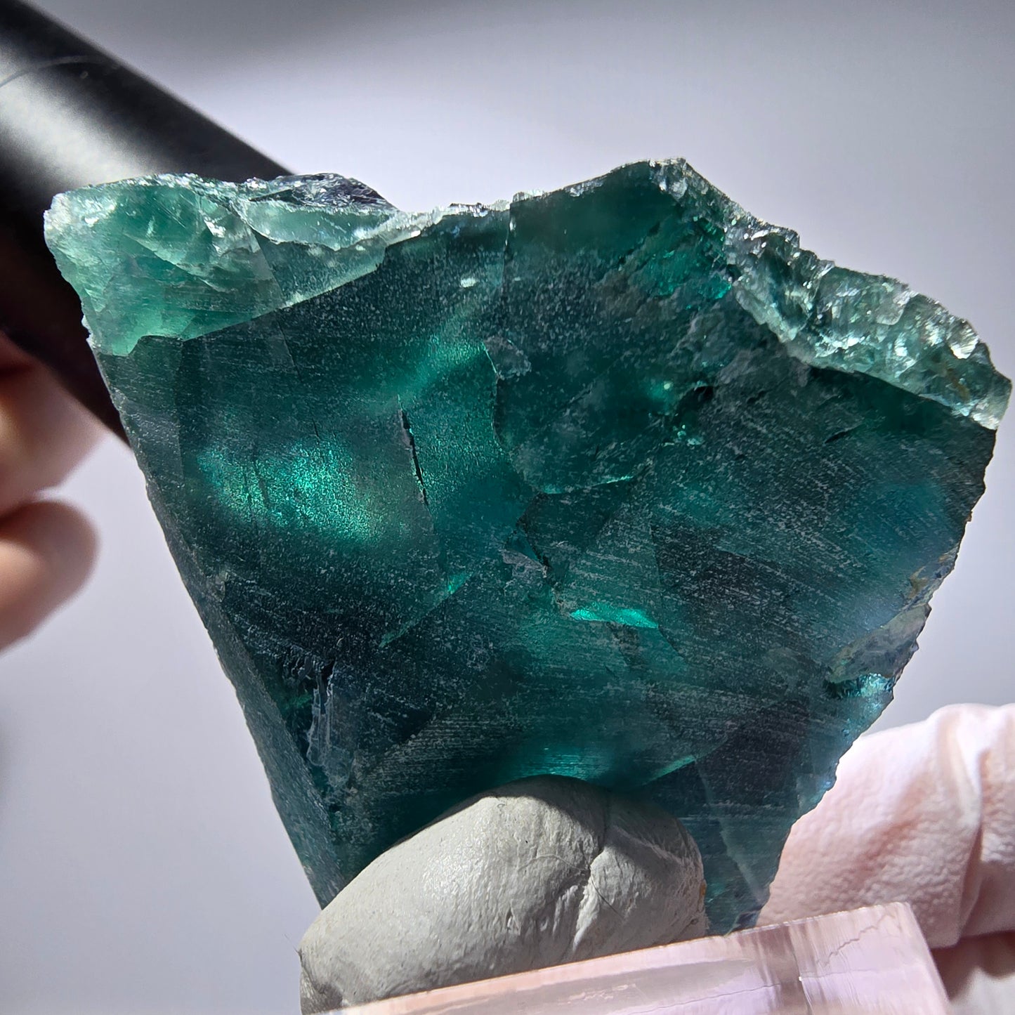Phantom Fluorit Würfel Stufe, parkettiert Okorusu, Namibia 62*50*32mm #13281