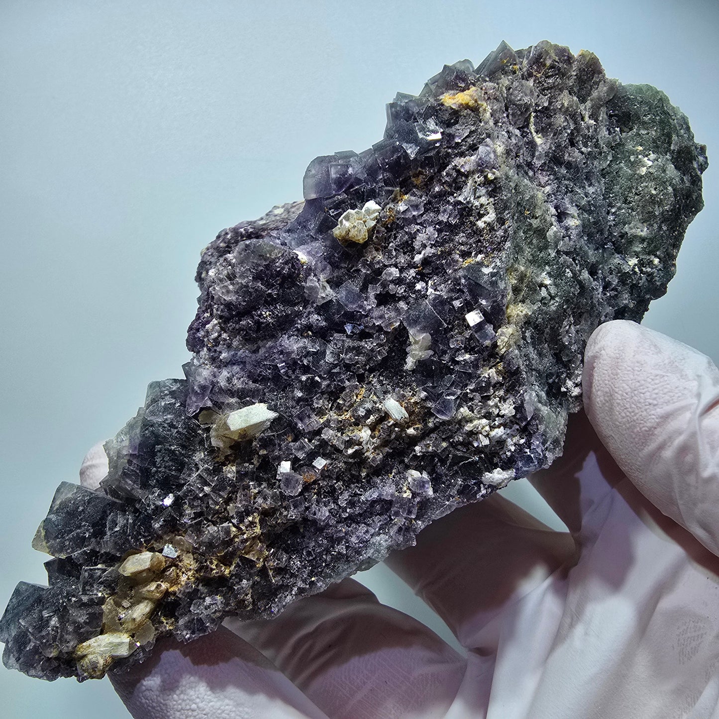 XL Phantom Fluorit Würfel Stufe, grün lila Okorusu, Namibia 137*74*51mm #13307